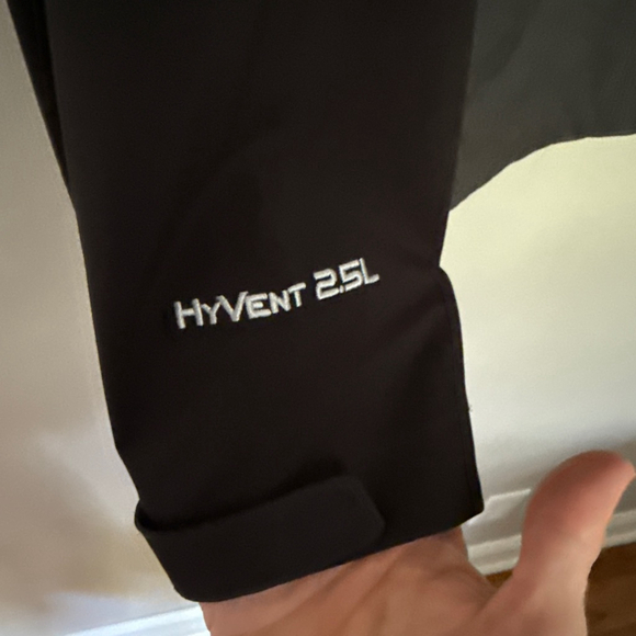 Women's The North Face HyVent Ski Snow Rain Jacket L Charcoal Black - Picture 7 of 11